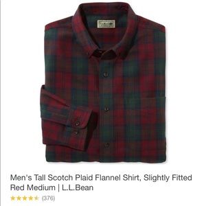 SOLD LL Bean Scotch Plaid Flannel Shirt